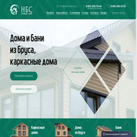 Скриншот главной страницы сайта newbrusstroy.ru