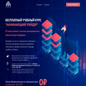 Скриншот главной страницы сайта newby-trader.ru