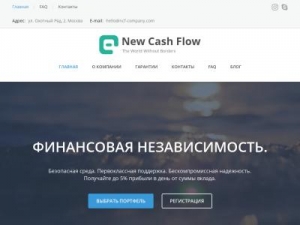 Скриншот главной страницы сайта newcashflow.pro