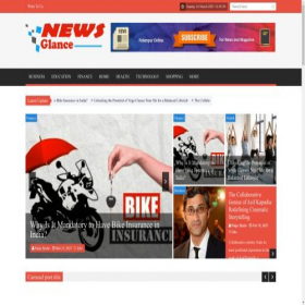Скриншот главной страницы сайта news-glance.com