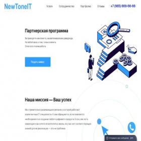 Скриншот главной страницы сайта newtoneit.ru