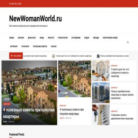 Скриншот главной страницы сайта newwomanworld.ru