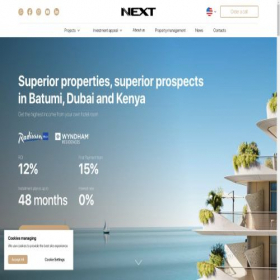 Скриншот главной страницы сайта nextgroup.ge