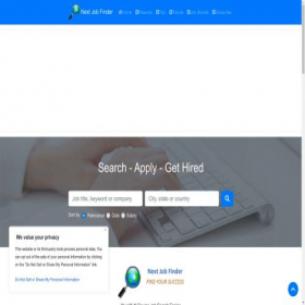 Скриншот главной страницы сайта nextjobfinder.com
