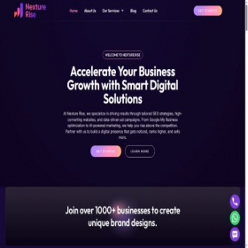 Скриншот главной страницы сайта nexturerise.com