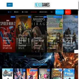 Скриншот главной страницы сайта nexus-games.net