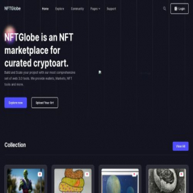 Скриншот главной страницы сайта nftglobeart.com