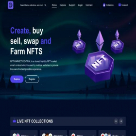 Скриншот главной страницы сайта nftmarketcentral.com