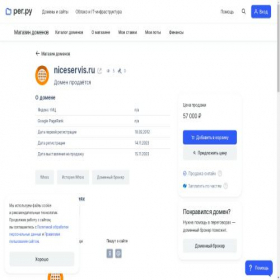 Скриншот главной страницы сайта niceservis.ru
