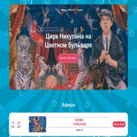 Скриншот главной страницы сайта nickulina-cirk.ru