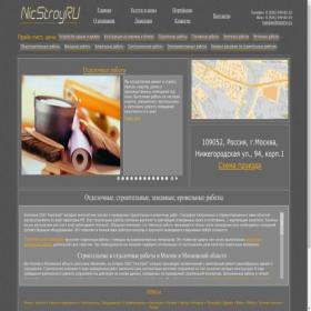 Скриншот главной страницы сайта nicstroy.ru
