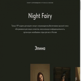 Скриншот главной страницы сайта nightfairymodels.tilda.ws