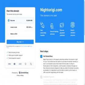 Скриншот главной страницы сайта nightorigi.com