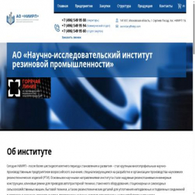 Скриншот главной страницы сайта niirp.com