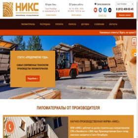 Скриншот главной страницы сайта niks.spb.ru