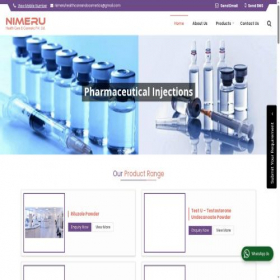Скриншот главной страницы сайта nimeruhealthcareandcosmetic.in