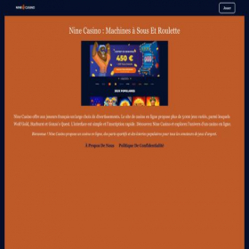 Скриншот главной страницы сайта nine-casino-win.com