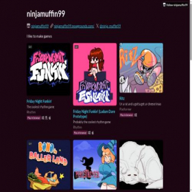 Скриншот главной страницы сайта ninja-muffin24.itch.io