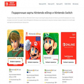 Скриншот главной страницы сайта nintendostore.org