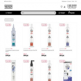 Скриншот главной страницы сайта nioxin-system.ru