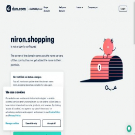 Скриншот главной страницы сайта niron.shopping
