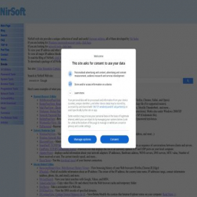 Скриншот главной страницы сайта nirsoft.net