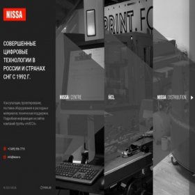Скриншот главной страницы сайта nissa.ru