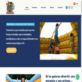 Скриншот главной страницы сайта nitegalespartyrentals.com