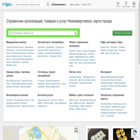 Скриншот главной страницы сайта nizhnevartovsk.4geo.ru