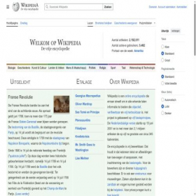Скриншот главной страницы сайта nl.wikipedia.org