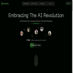 Скриншот главной страницы сайта nodego.ai