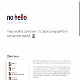 Скриншот главной страницы сайта nohello.net