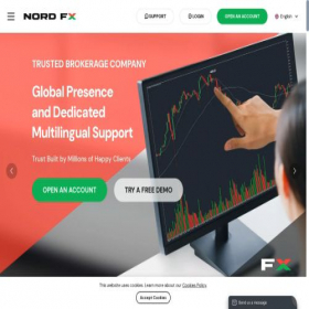 Скриншот главной страницы сайта nordfx.com