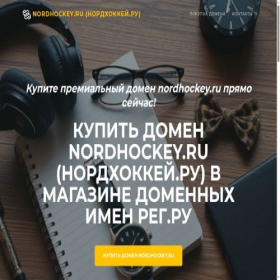 Скриншот главной страницы сайта nordhockey.ru