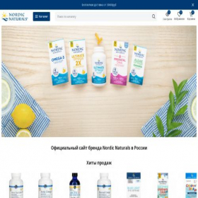 Скриншот главной страницы сайта nordic-naturals.ru