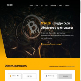 Скриншот главной страницы сайта noresh.com