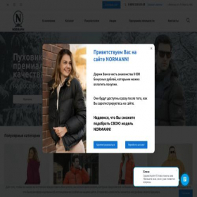 Скриншот главной страницы сайта normannshop.ru