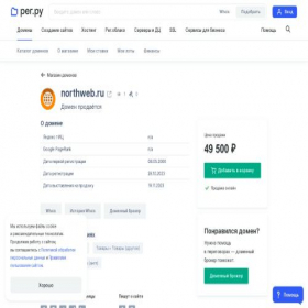 Скриншот главной страницы сайта northweb.ru