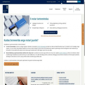 Скриншот главной страницы сайта notar.ee