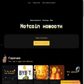 Скриншот главной страницы сайта notcoin.company
