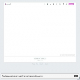 Скриншот главной страницы сайта notepad.pw