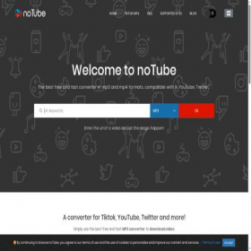 Скриншот главной страницы сайта notube.net