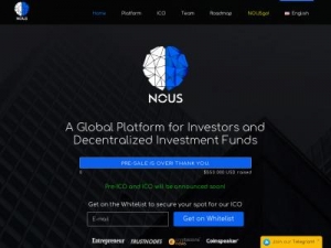 Скриншот главной страницы сайта nousplatform.com