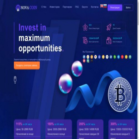 Скриншот главной страницы сайта nova-coin.pro