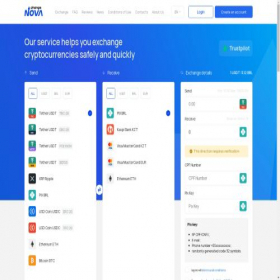 Скриншот главной страницы сайта novachange.cc