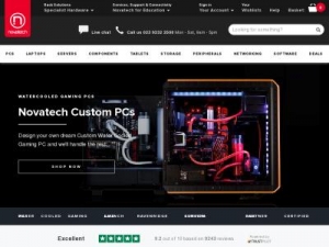 Скриншот главной страницы сайта novatech.co.uk