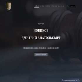 Скриншот главной страницы сайта novikov-lawyer.ru