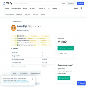 Скриншот главной страницы сайта nowadays.ru