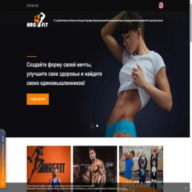 Скриншот главной страницы сайта nrgfit-vl.ru