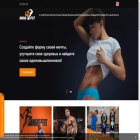 Скриншот главной страницы сайта nrgfitvl.ru